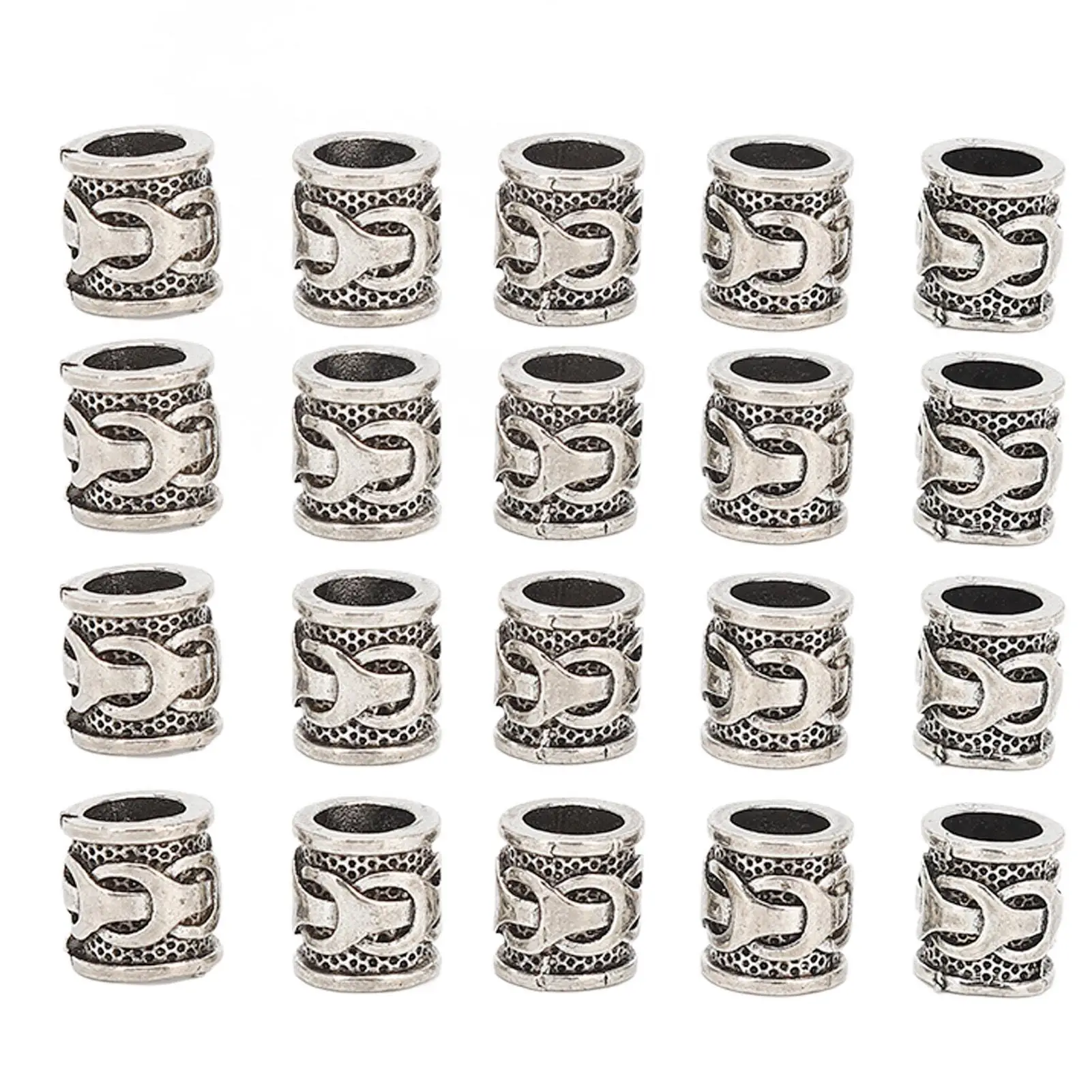 Engraved Alloy Beard Braiding Beads - Dreadlock Decoration for Bracelets & for holiday Parties