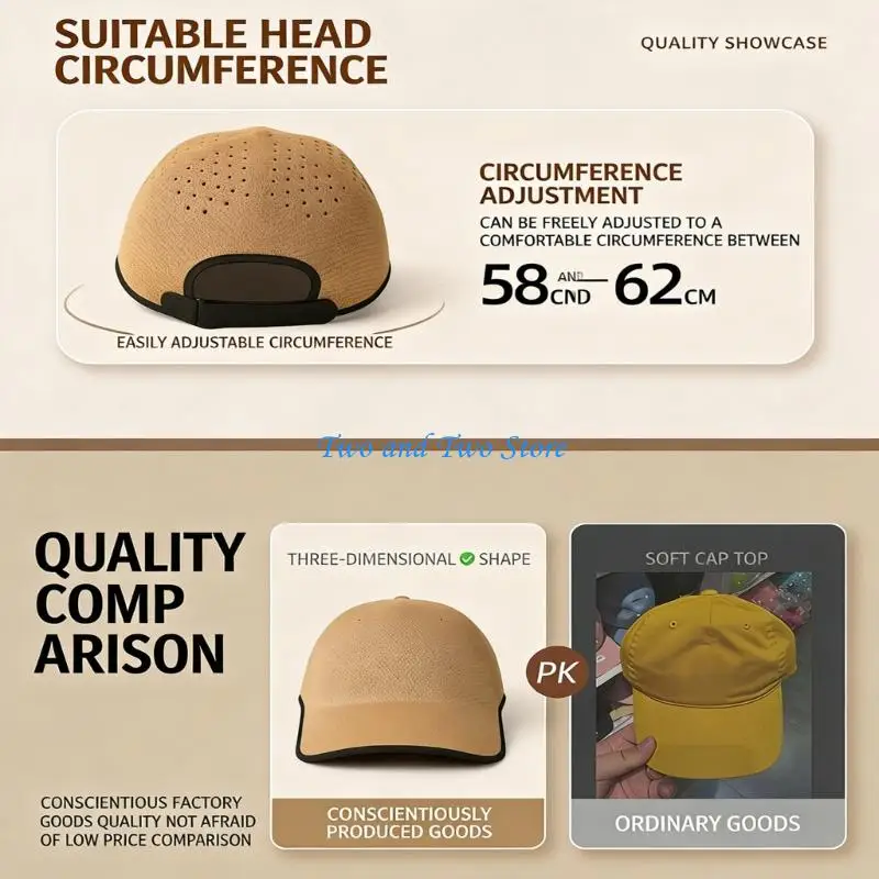 

HX6F Smooth Quick Dry Baseball Cap With Breathable Fabric Lightweight Hiking Headwear For Sports And Exercise Unisex Design