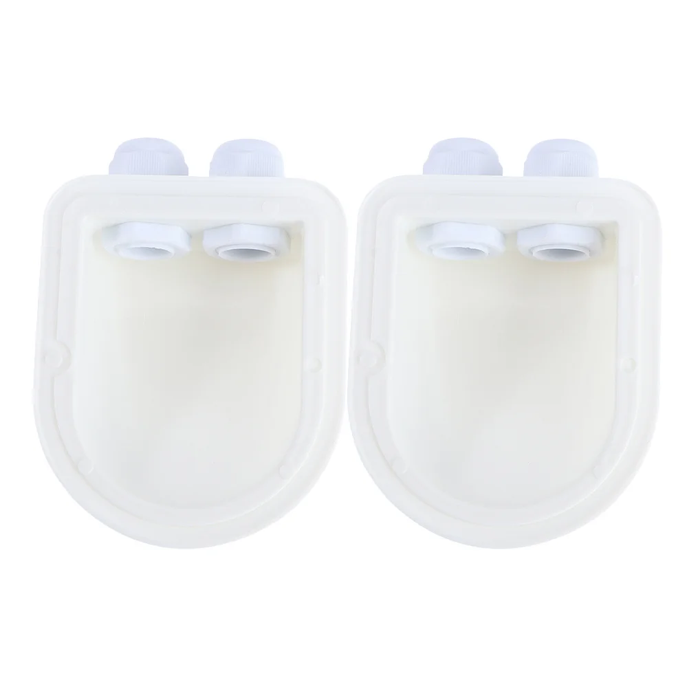 

2Pcs Solar Cable Entry Gland ABS Dual Hole Splashproof Housing for Rv Caravan Marine Boat Cabin Wiring Solar Cable Entry Gland