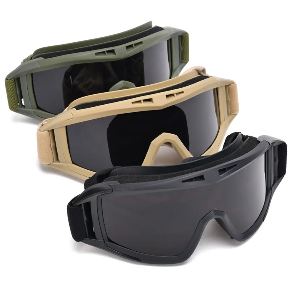 DulSafety-Lunettes de paintball Airsoft, lunettes militaires, sports de plein air, lunettes anti-buée, protection des yeux, lentille interchangeable