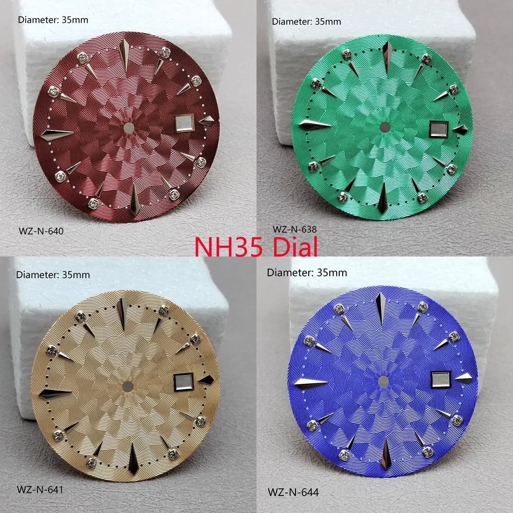 قرص NH35 مقاس 35 مم، قرص بريساج غير مضيء مناسب لملحقات ساعة الحركة الميكانيكية الأوتوماتيكية NH35 اليابانية