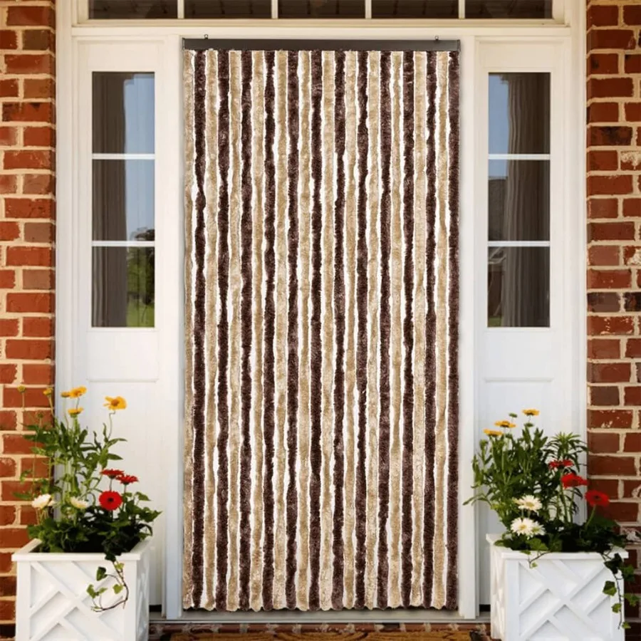 

Insect Curtain Beige and Light Brown 39.4x86.6 Chenille