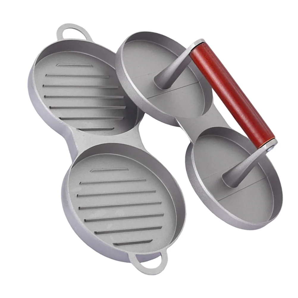

Press Hamburger Patty Maker Double Burger Smasher Aluminum Alloy Meat Press Tool Kitchen Gadget For Grill Steak Bacon