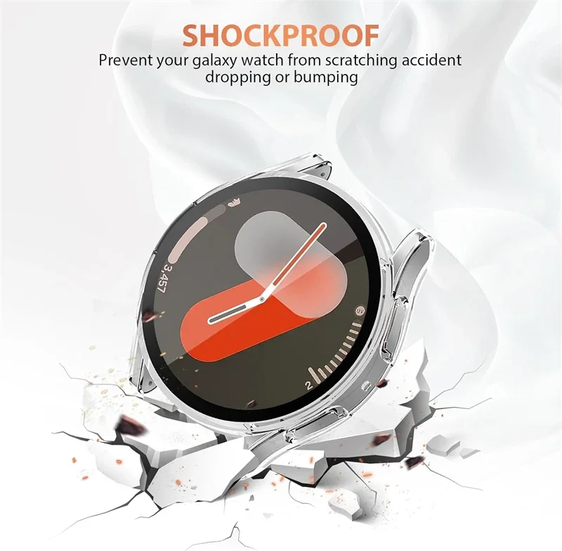 Screen Protector Soft TPU Bumper Case for Samsung Galaxy Watch 7 4 5 6 44mm 40mm Full Cover for IWatch Ultra 7 SE 6 5 4 3 2