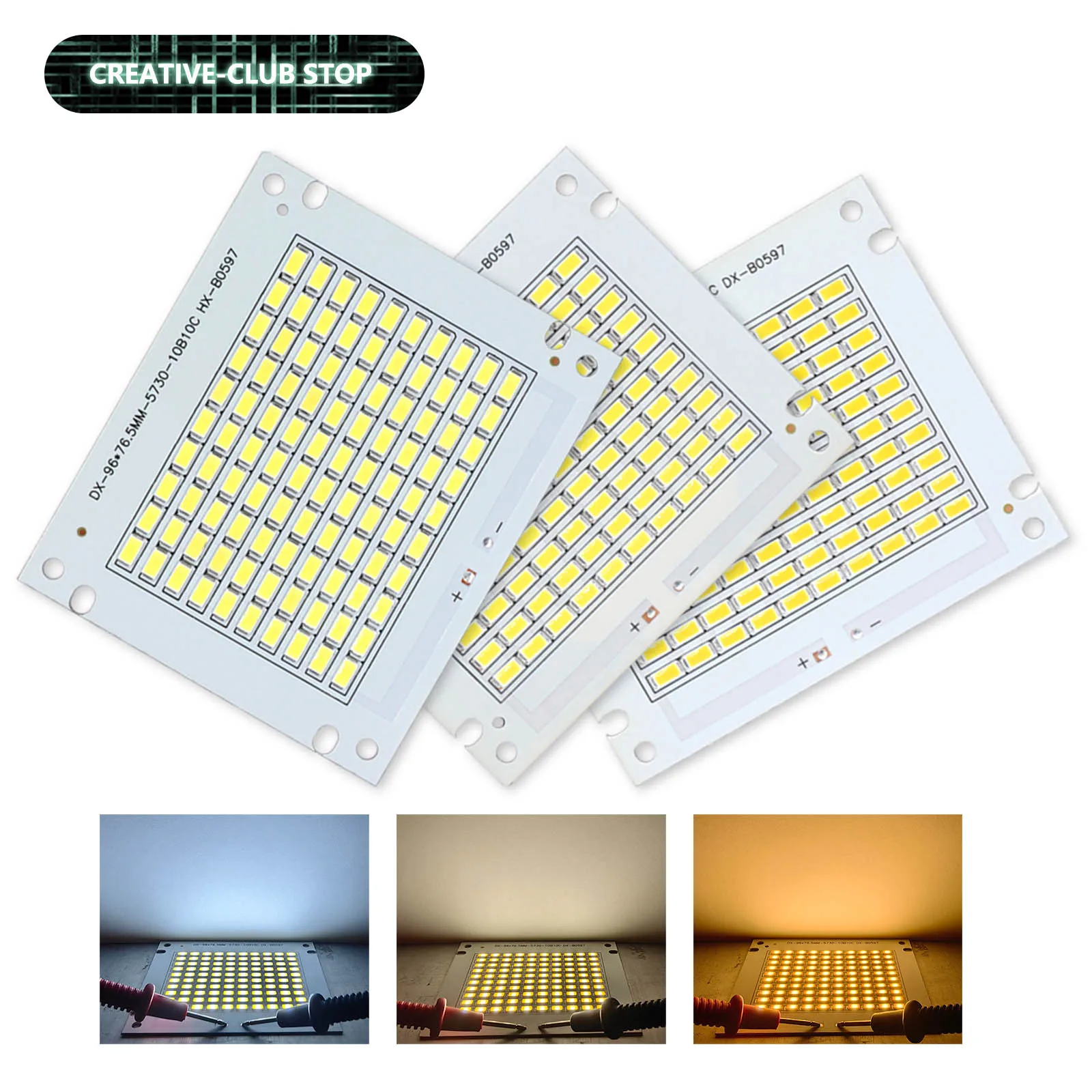 LED Lamp Chips 50W DC30-36V SMD Bulb 5730 Lamp Beads LED Light board For Outdoor FloodLight Cold White Neutral White Warm White