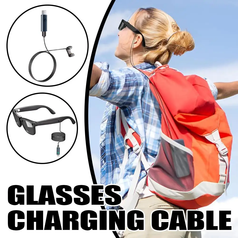 Magnetic Charging Cable For Meta Smart Glasses Visual charging indicator light Type‑C Fast Charger Cord Replacement Power Wire