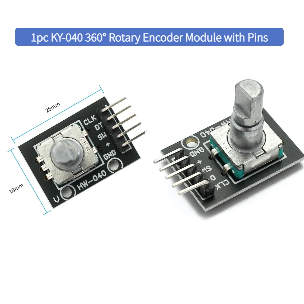 KY-040 360° Rotary Encoder Module Sensor Switch Rotary Encoder Module for Arduino DIY Projects