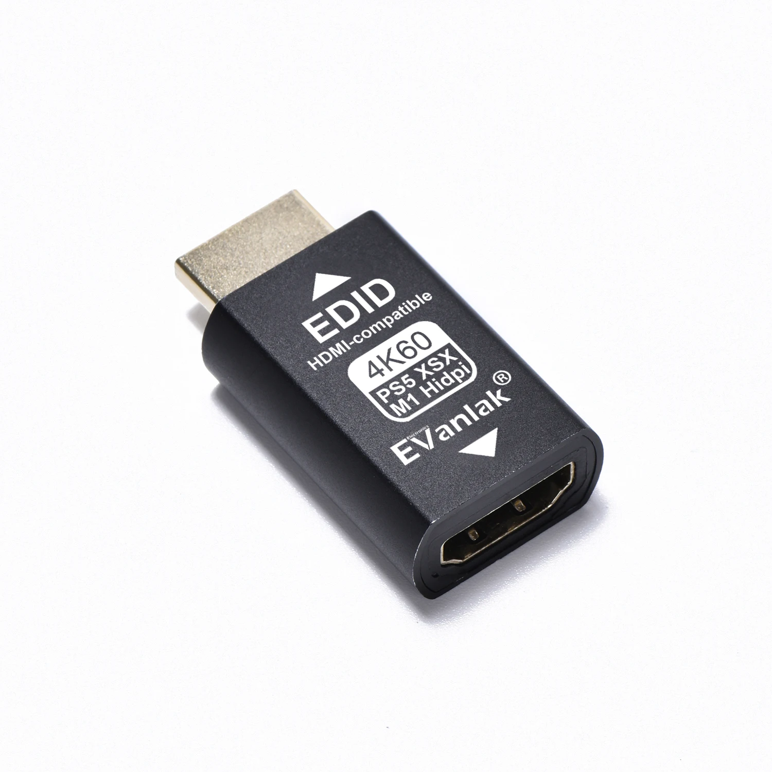 Adattatore passthrough per emulatore HDMI EDID EVanlak di terza generazione - Alluminio premium per supporto uscita console di gioco PS5/PS4/Xbox