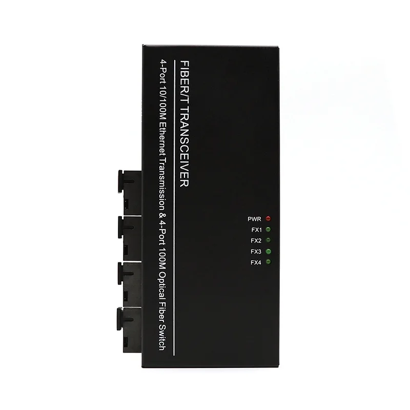 محولات الأجهزة الإرسال والاستقبال الألياف الضوئية، محول الألياف البصرية إيثرنت، جهاز إرسال واستقبال الألياف الضوئية إيثرنت 20 كيلومتر، 4 منافذ بصرية