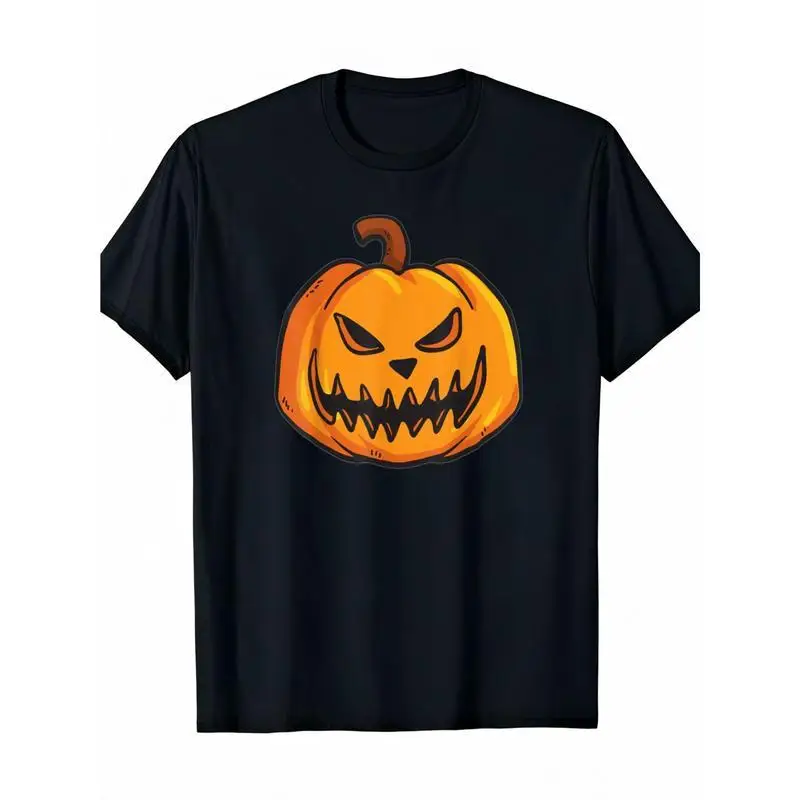 

Funny Halloween Pumpkin T-shirt for Men Women Spooky Pumpkin Face Graphic Tee Tops Halloween Party Costume Gifts