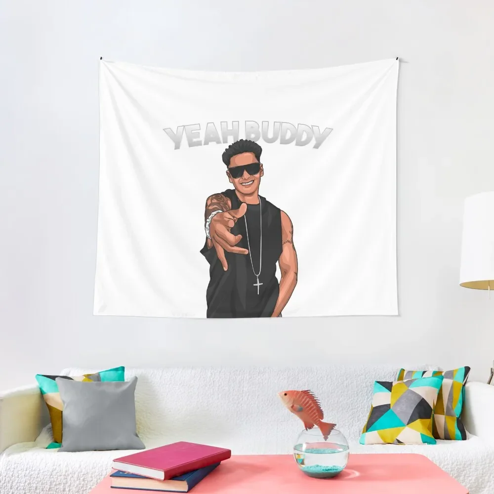 Yeah Buddy DJ Pauly D Jersey Shore Tapestry Wallpaper Wall Decor Hanging Luxury Living Room Decoration Tapestry