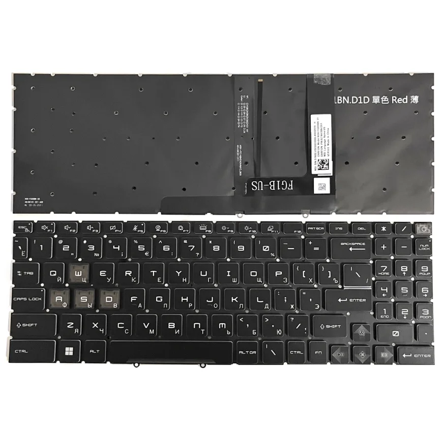 

RU американская раскладка для MSI MS-15H1/15H2/15K1/15HK/17S1/1585/1583 Cyborg 15 A12V/A13V/A13U/A13VF Cyborg 15 AI A1V клавиатура ноутбука