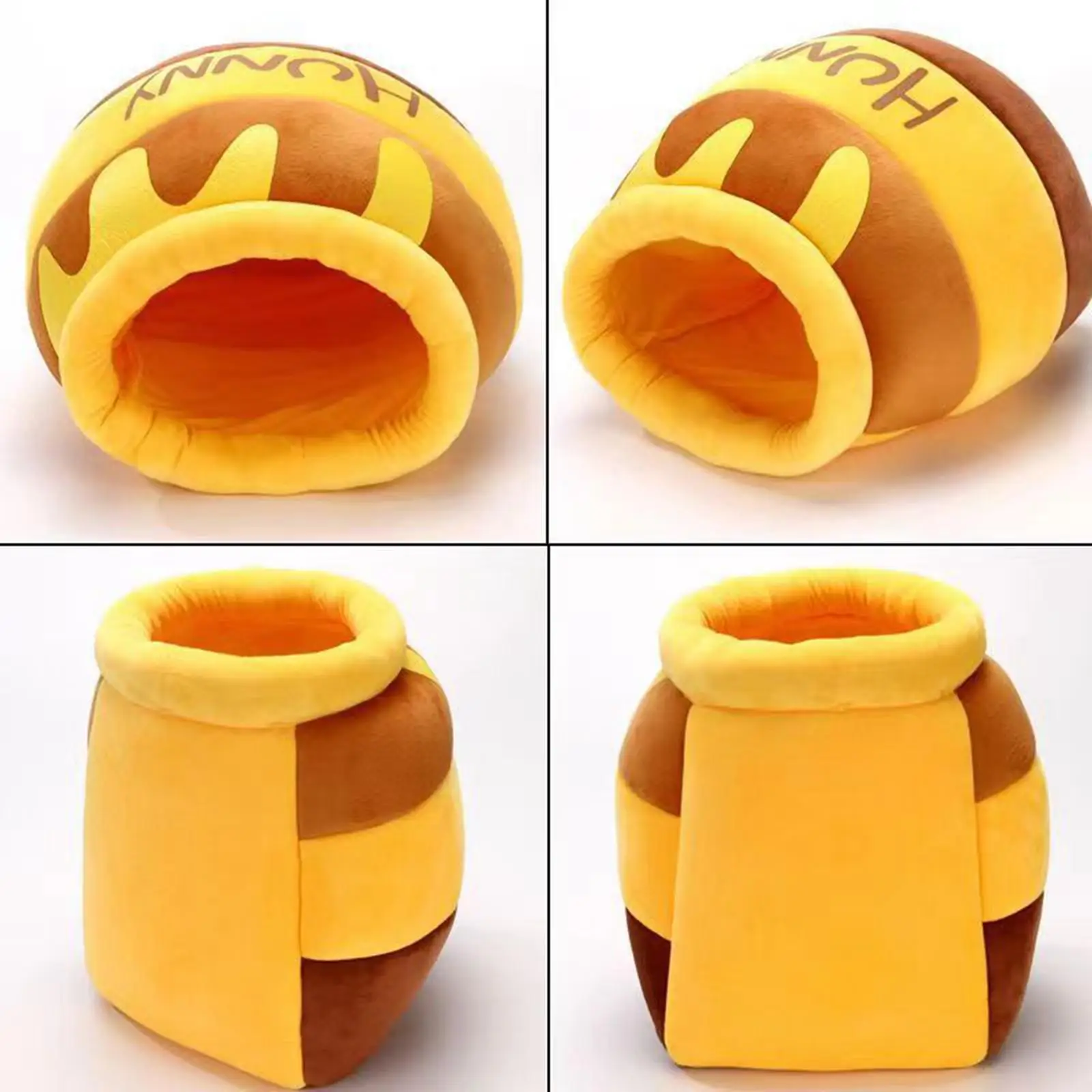 Cat Bed for Indoor Cats Washable Nonslip Bottom Kennel Cute Honey Pot Shape