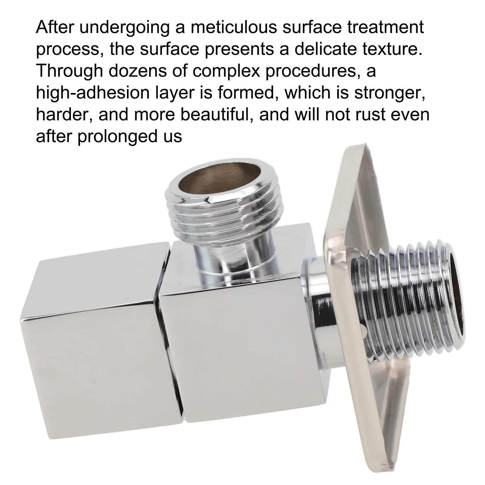 Male Thread Square Triangle Valve for Bathroom Wall Mounted Bidet Tap Constructed from Copper with Chrome Plating