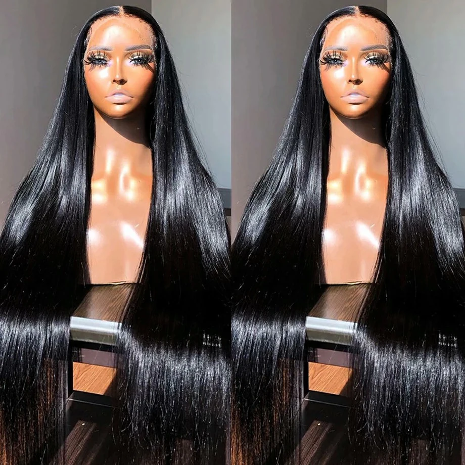 Bone Straight 13x6/13x4 Lace Front Human Hair Wigs 32 36 Inch Brazilian Remy Glueless 360 Lace Frontal Wig Pre Plucked Baby Hair