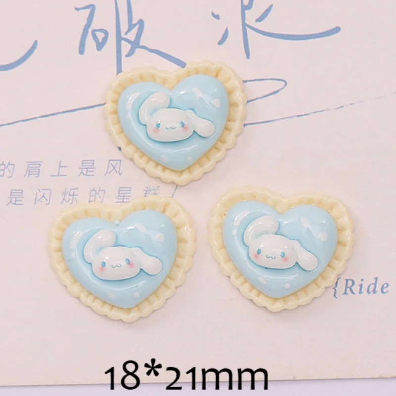 24/160PCS Cartoon puppy cheesecake signboard DIY cream gel hair accessories, water cup stickers, resin accessories view 3