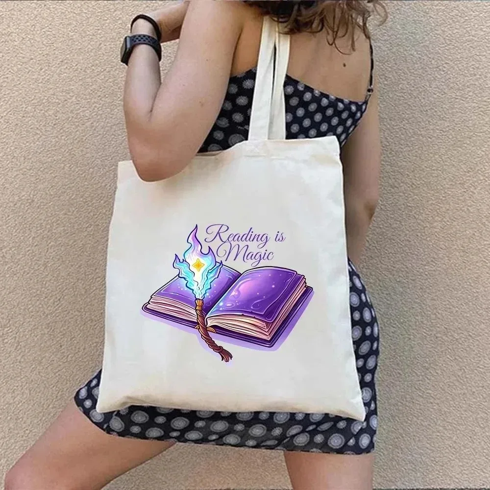 

Fashion Cute Women Canvas Library Reading Books Canvas Totes Bag Shopping Students Cat Book Bags Cotton Travel Handbags