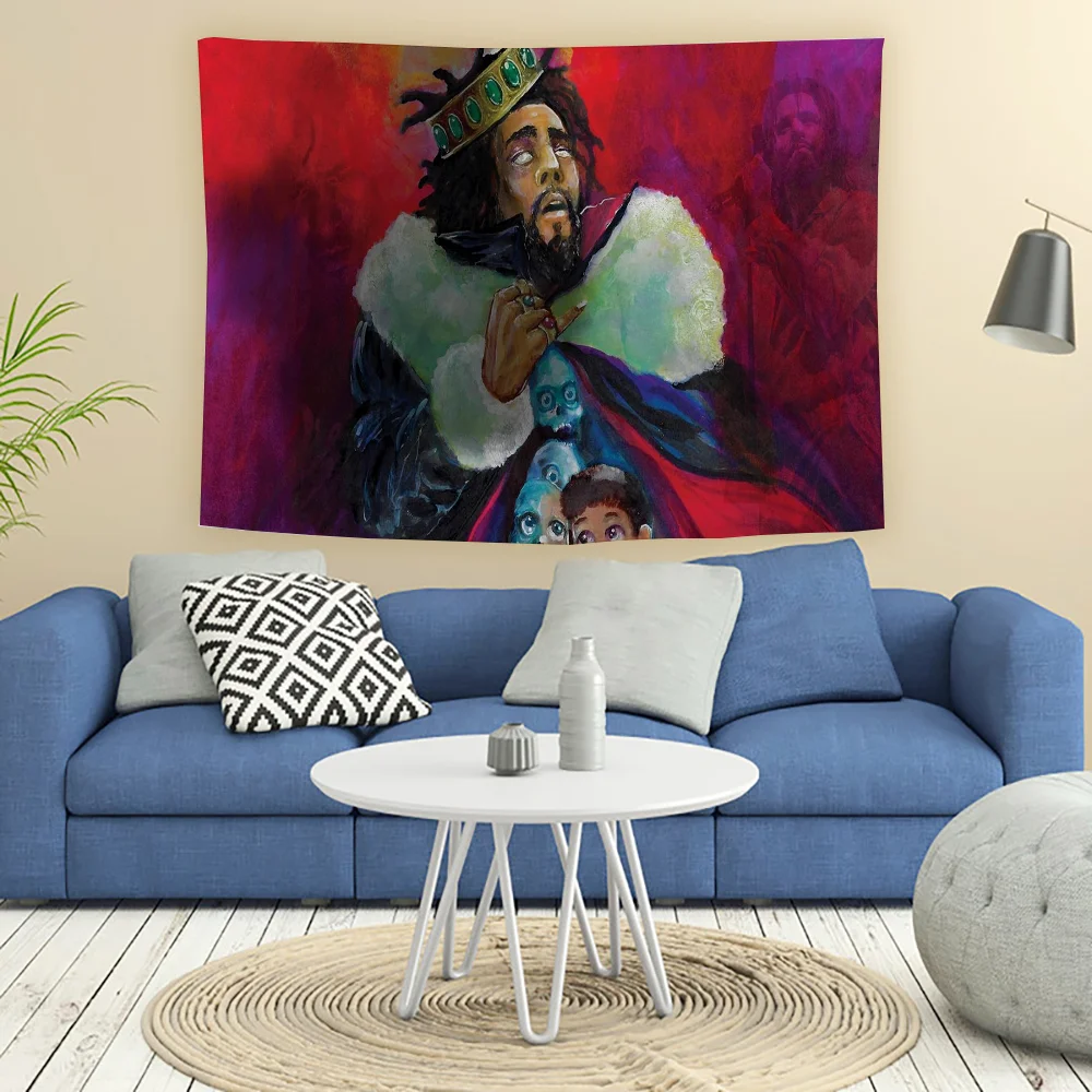 Rapper J.Cole Tapestry Funny Tapestry Wall Decor Room Aesthetic Bedroom Decoration Home Anime Manga Poster Tarot Hecate Gobelin