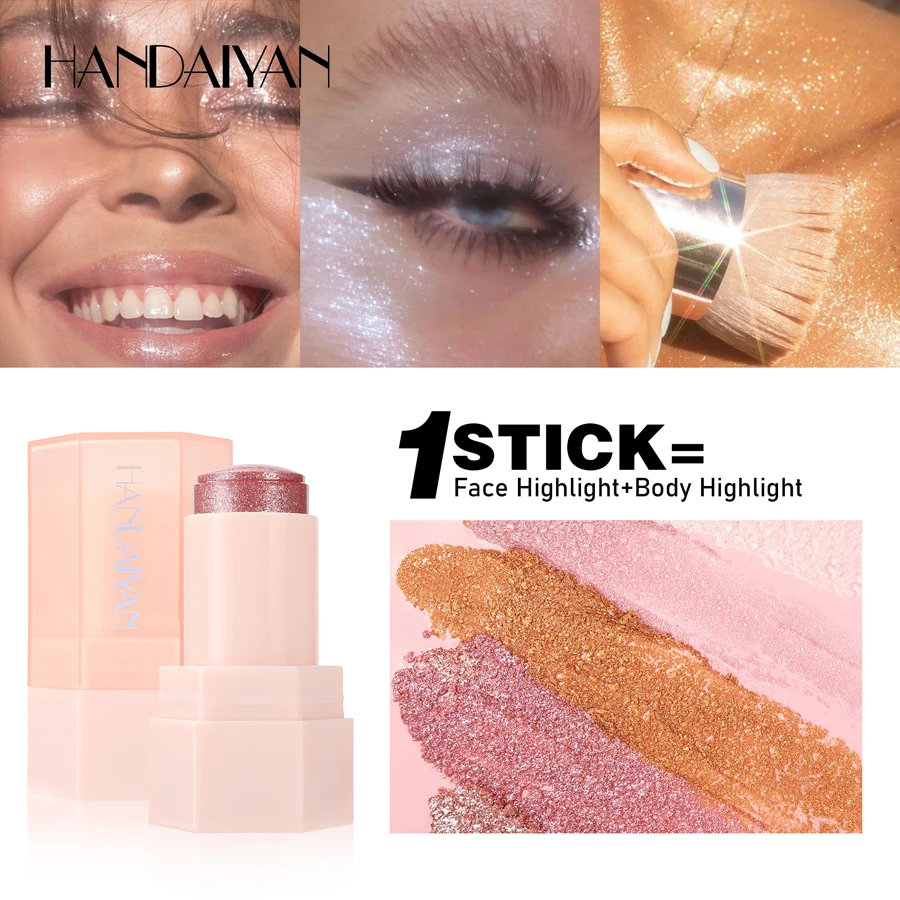 6 kleuren Jelly Highlighter Stick Verhelderende huidskleur Contouring Natuurlijke Stereo Concealer Blush Gezicht & Lippen Multifunctionele Stick