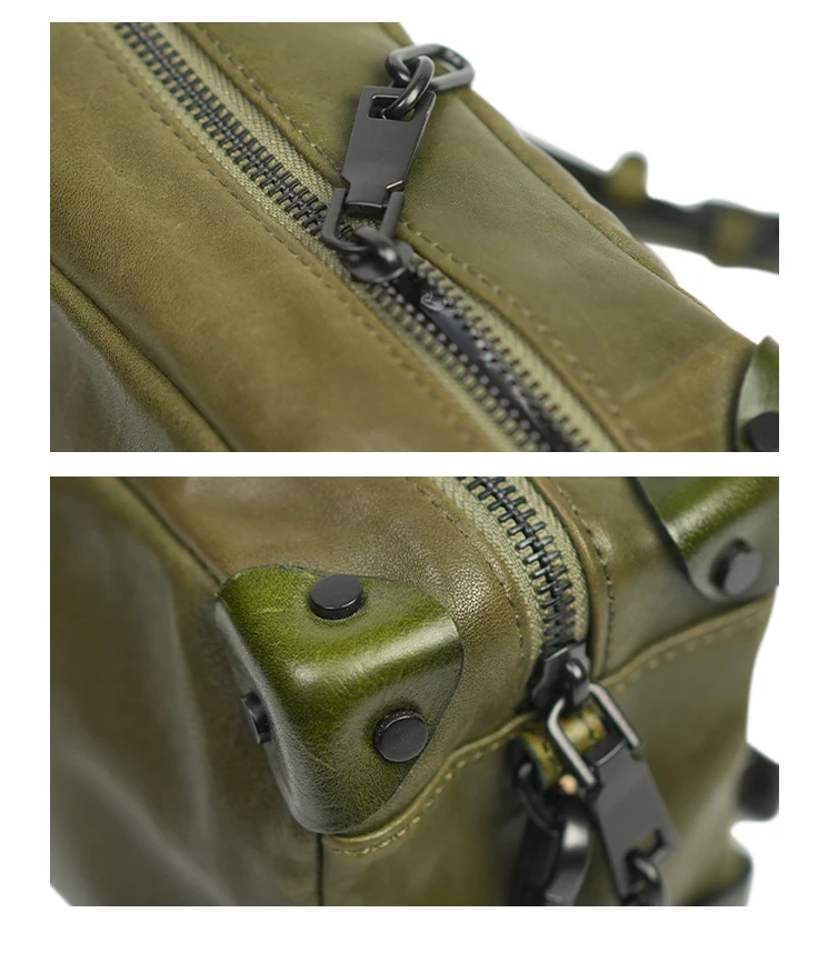 PNDME einfache Vintage-Umhängetasche aus hochwertigem Echtleder für Damen, luxuriöse handgefertigte Rindsleder-Schultertasche für Outdoor-Reisen. – Detail 2