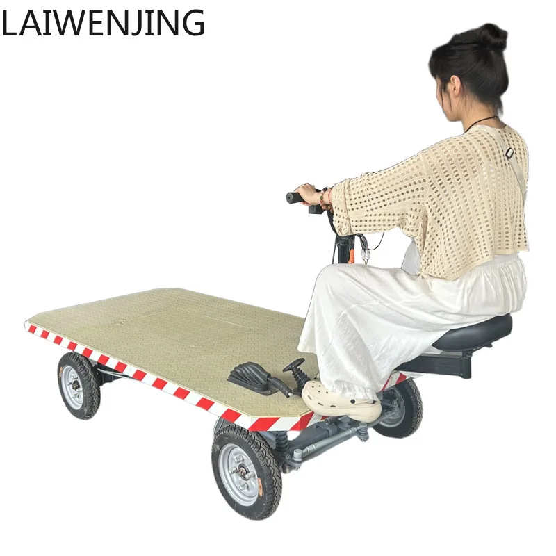 

MJY flat handling four-wheel hand push down transport truck load pulling customization