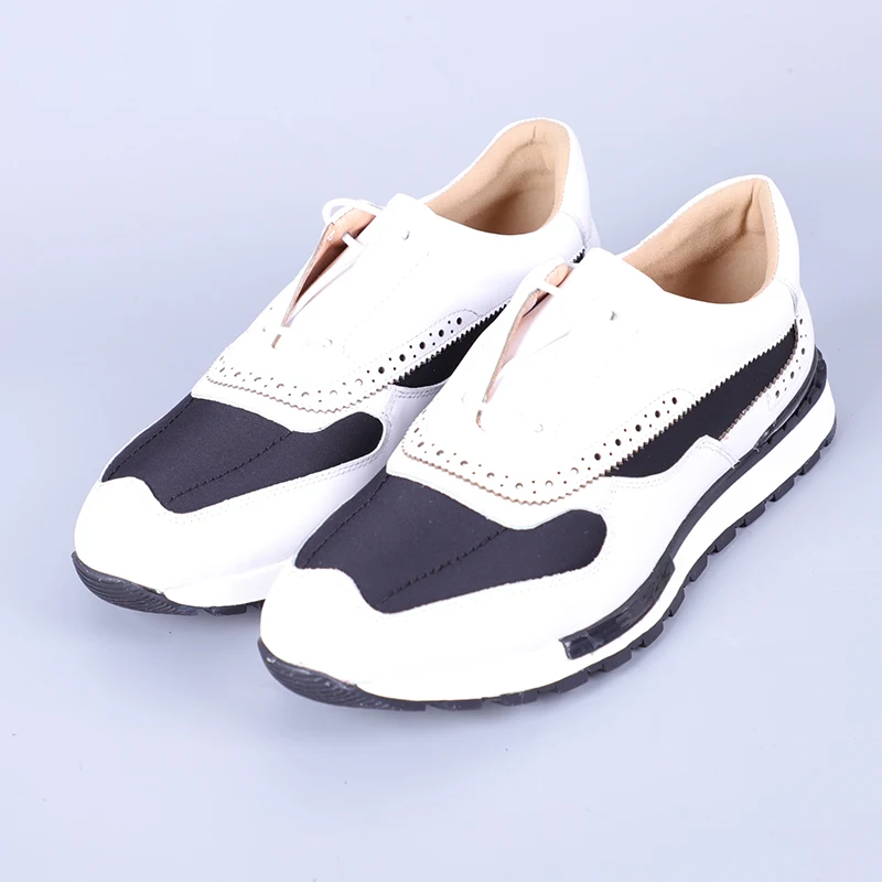 Men's Multi-Color Genuine Leather Sneakers Brogue Detailing Leather Lining Durable Rubber Outsole Lace-Up Casual Business - view 3