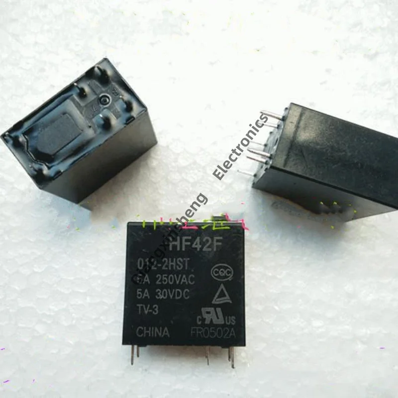 3pcs JZC-42F 012-2HST brand new bulk relay, 6-pin power amplifier relay, two sets of normally open 12VDC