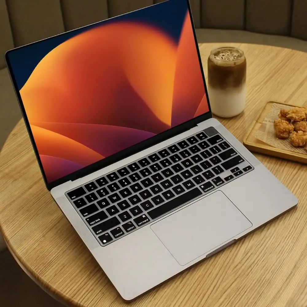 غطاء لوحة المفاتيح لـ 2022-2024 M4 M3/M2/M1Chip Pro 14.2/16 A3401/A3186/A3185/A3112/A3403 MacBook Air 15.2 "/13.6" A3113/A3114/A2941