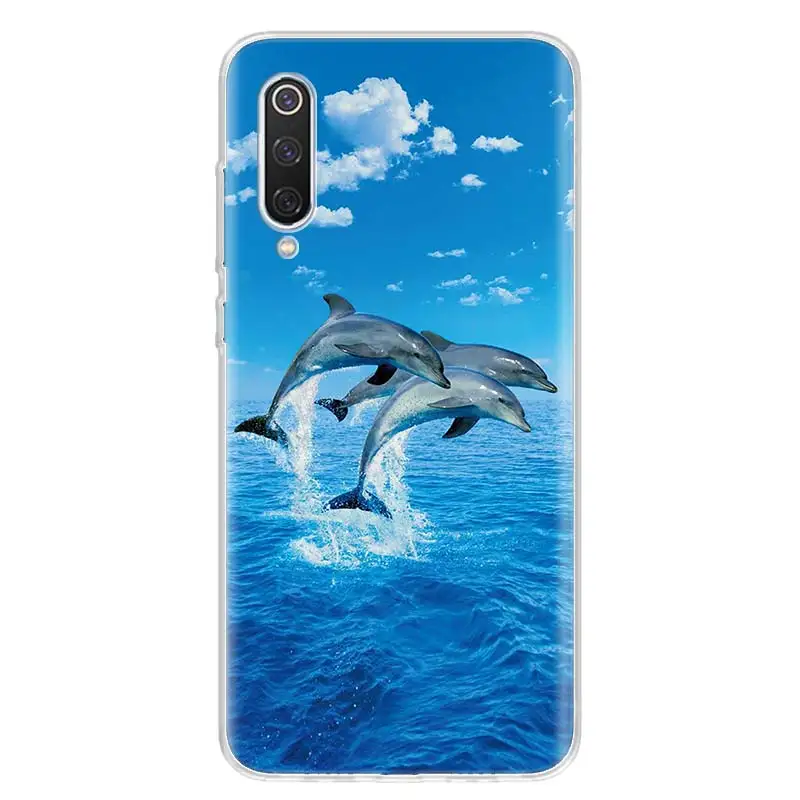 sea animal cute dolphin For Xiaomi Redmi Note 13 12 11S 11 10S 10 Pro Phone Case  11T 11E 9S 9 8T 8 7 Plus Fundas Cover Coque No