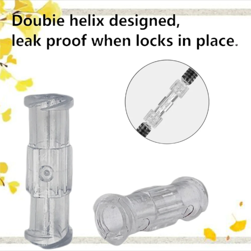 Leak Proof Double Helix Medical Sterile Luer Lock Adapter Transparent Plastic Syringe Connector