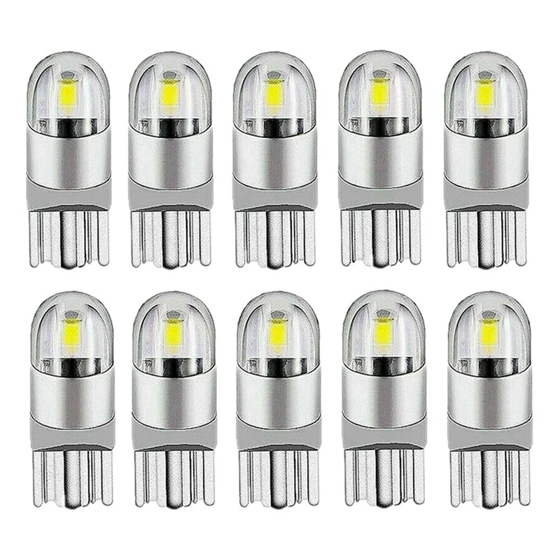 40Pcs 6000K Canbus T10 168 194 W5W Dome License Side Marker LED Light Bulb White