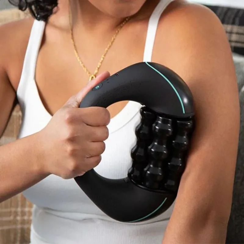 Mini 3-Speed Rechargeable Percussive Massager Powerful Deep Tissue Rolling Stick for Whole Body Muscle Recovery & Fatigue Relief