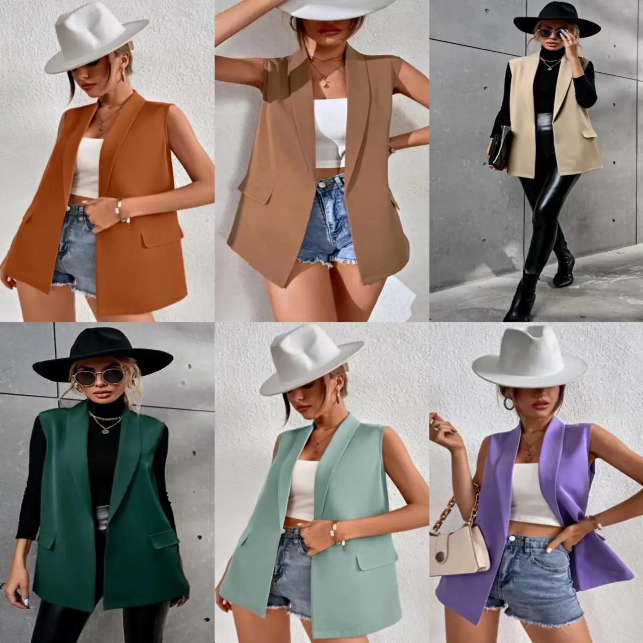 

Women's Buttonl Medium to Long Sle Suit Collar Faion Briti Sle Loose Fit Regular Sve Pure Color Suit Jaet