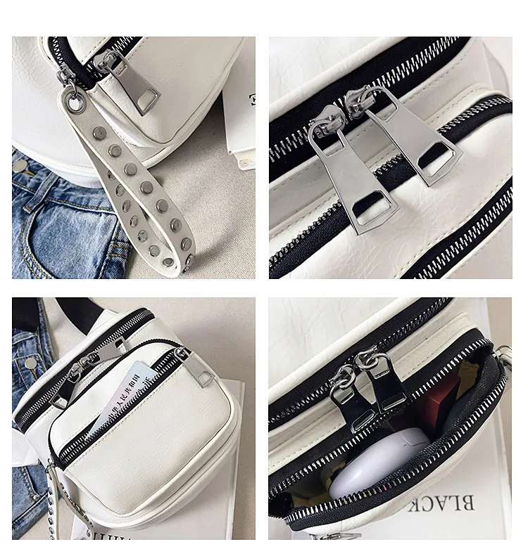 PU Bag Female 2023 Shoulder Bag Fashion Handbag For Women Messenger Bags With Zipper Designer Bag Ladies Gift Bag