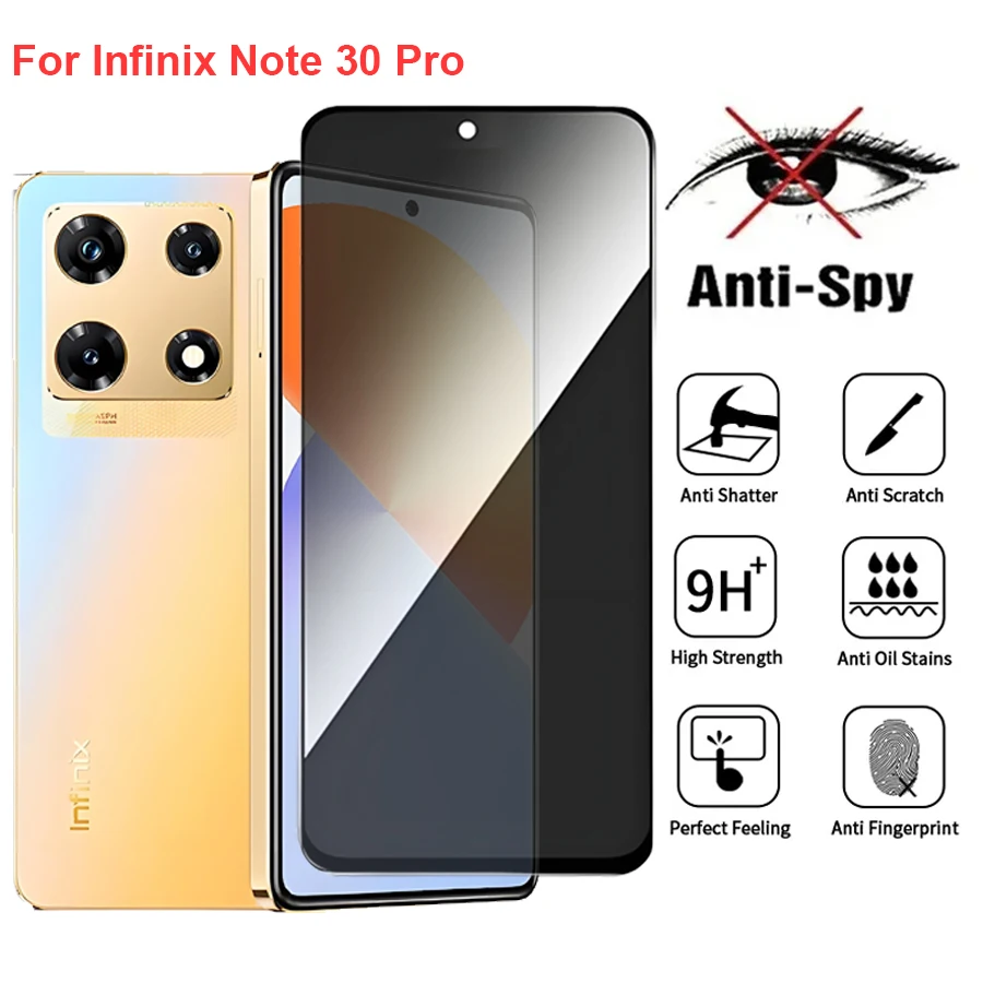 For Infinix Note 30 Pro X678B Anti Spy Privacy Tempered Glass Screen Protector Compatible For Infinix Note30 Pro Phone Film