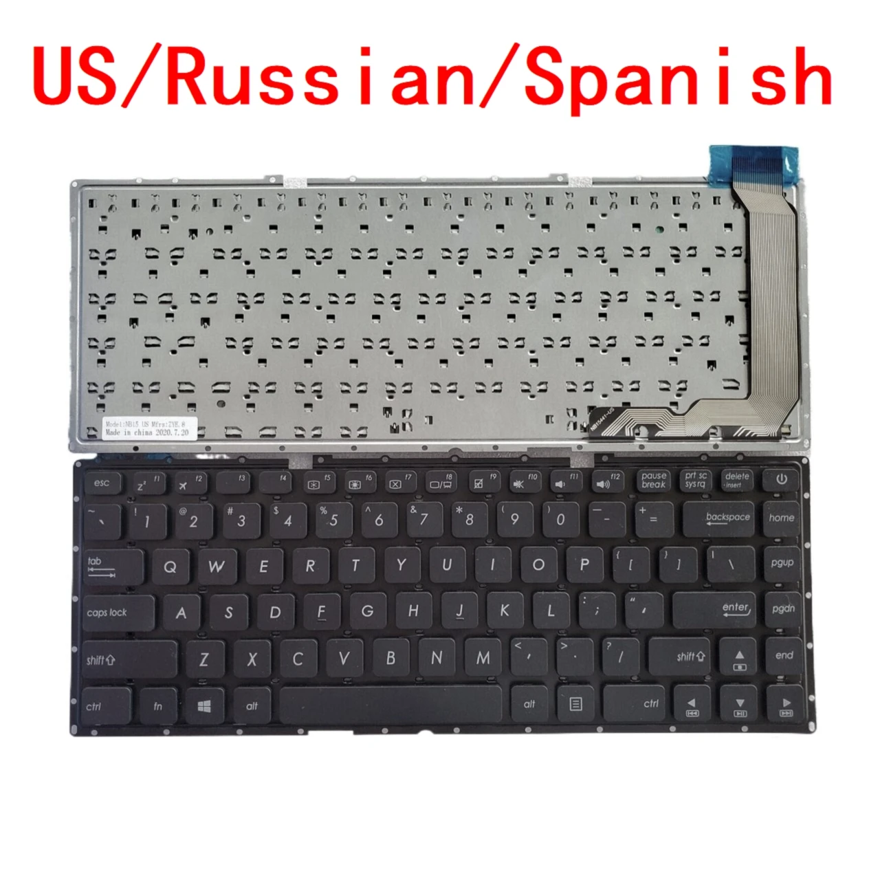 New US Russian Spanish Laptop Keyboard For ASUS X441 X441S X441SA X441SC X441U X441UA Notebook PC Replacement