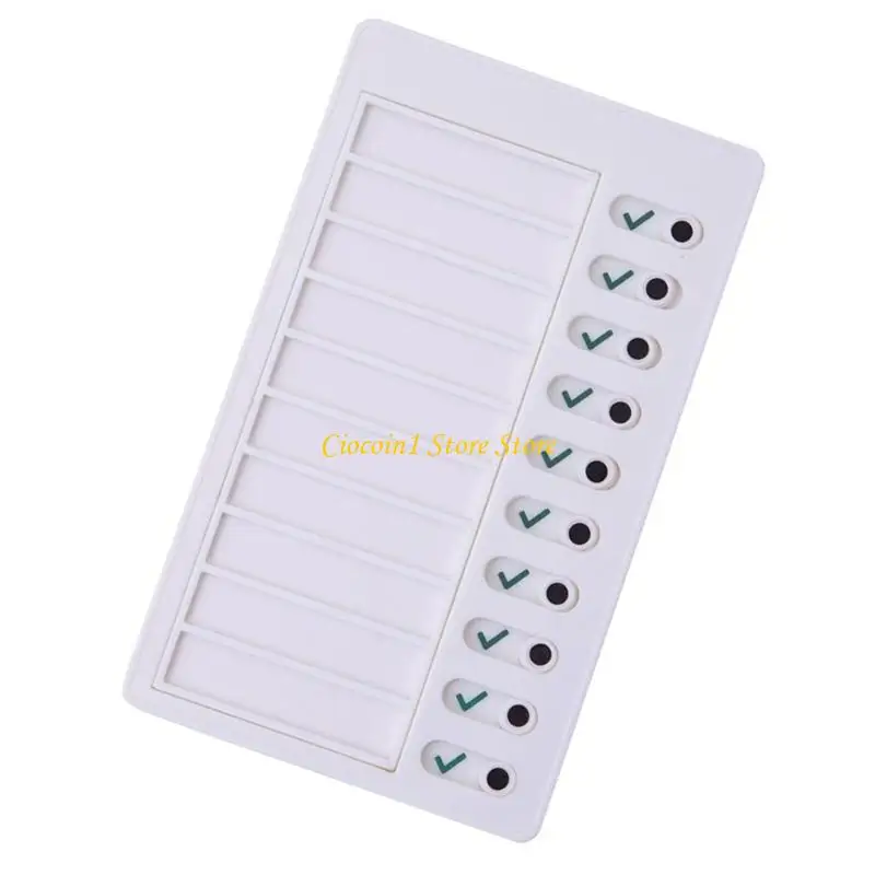 A3PC Reusable Daily Routine Chart Time Management Board Kids Study Schedule Daily Chore Chart 12x20cm Visual Schedule Board