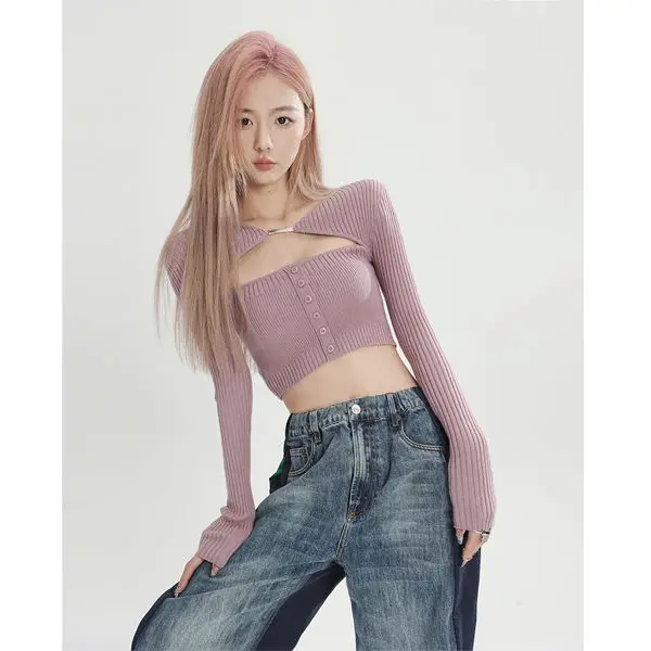 

Sweaters Jumpers Pullovers Woman Y2K Baseball Thumb Hole Knitted Winter Cold Weather Outdoor Performance Active Practical Knit