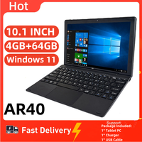4GB RAM 64G ROM 10.1 '' N3350 CPU Windows 10 Tablet PC AR40 Dual Camera WIFI  5000mAh Quad Core 1920*1200 IPS Screen