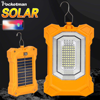 Multifunction Camping Lantern with Hook Tent Light Outdoor Solar Rechargeable Flashlight Portable Magnet Waterproof Work Lamp