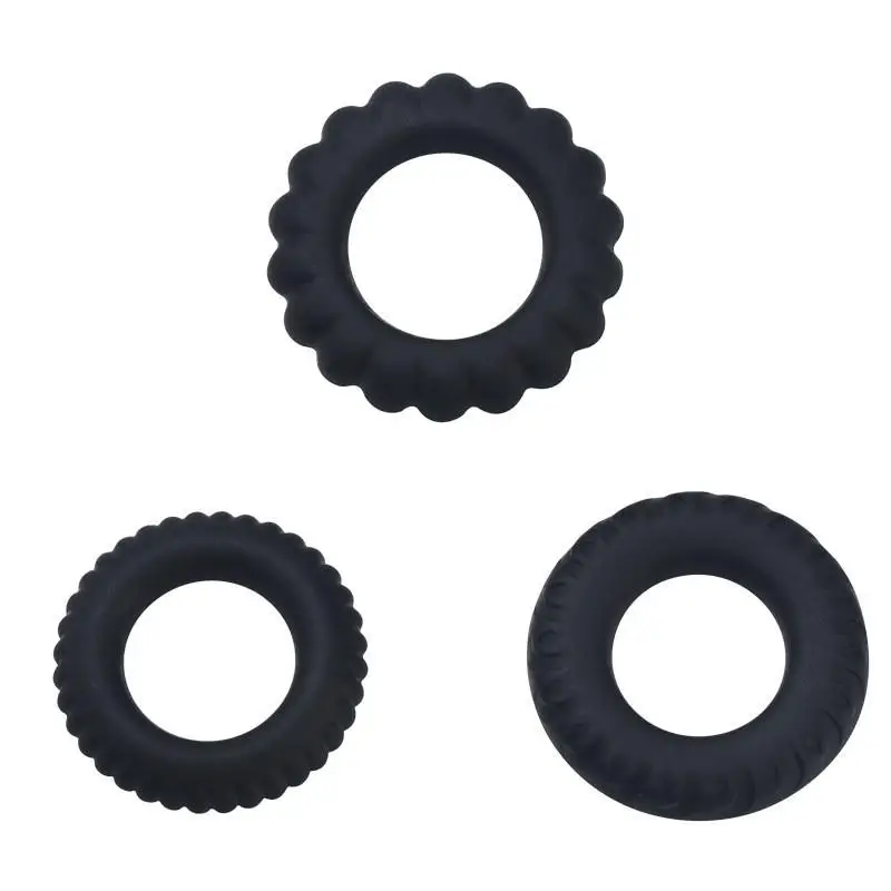 3pcs/Set Male Lock Fine Ring Penile Longer Harder Stronger Training Props Man Penile Rings Adult Game Sex Toy