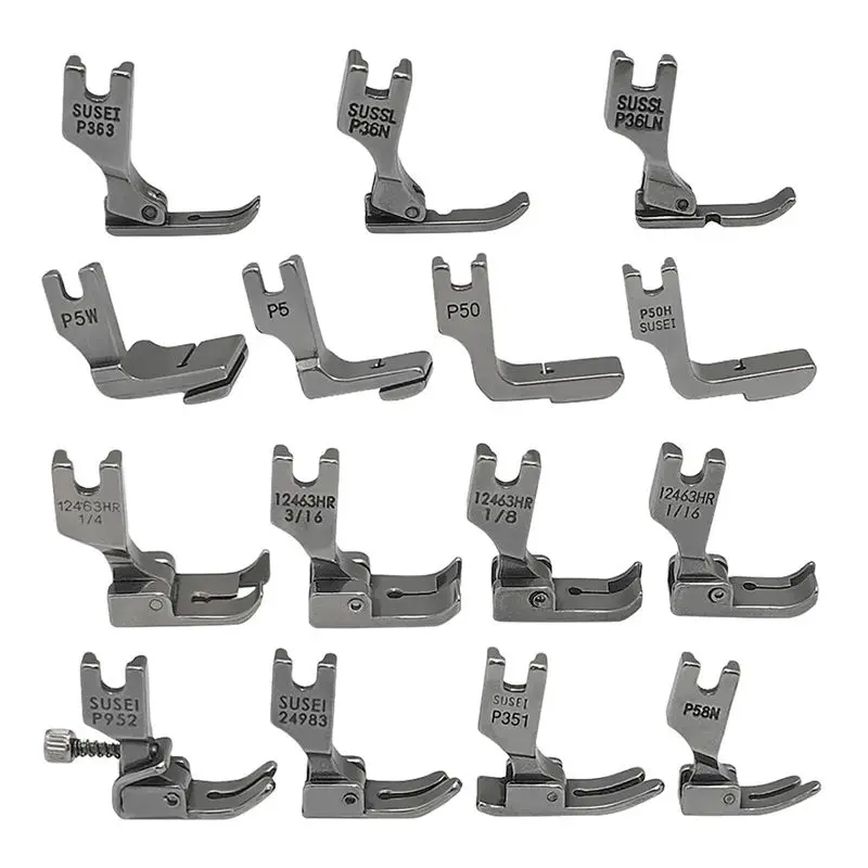 A84E-31 PCS Presser Foot Set 2 Change Screw Auxiliary Upper Feet Device For Singer Brother Juki Industrial Sewing Machine Easy T view 6