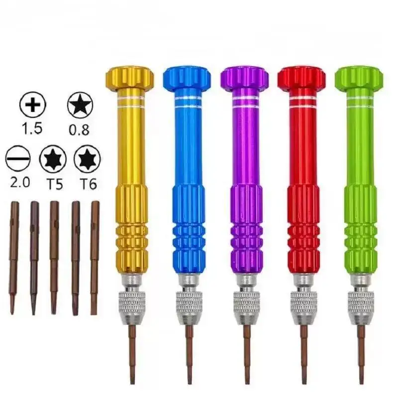5-in-1 multifunktionales kleines Schraubendreher-Set, Reparaturwerkzeug für Brillen, Sonnenbrillen, Elektronik, Mobiltelefone, Schmuck und mehr – Detail 6