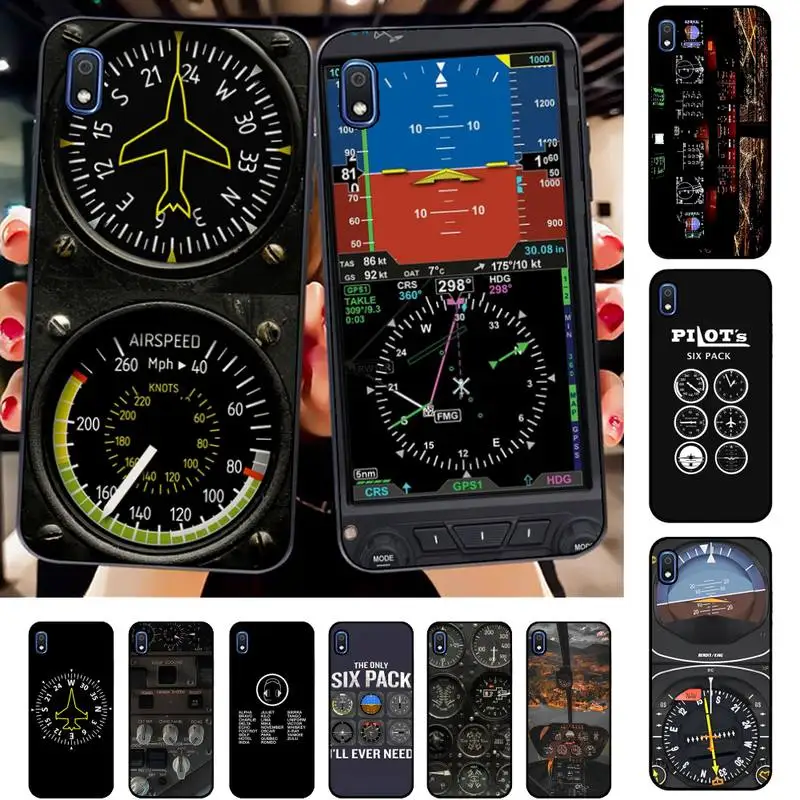 Aviation Aeroplane Helicopter Cockpit Instrument Phone Case for Samsung A51 01 50 71 21S 70 31 40 30 10 20 S E 11 91 A7 A8 2018