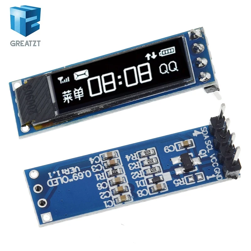 0.69 inch 96x16 OLED Display Module White Display 0.69\