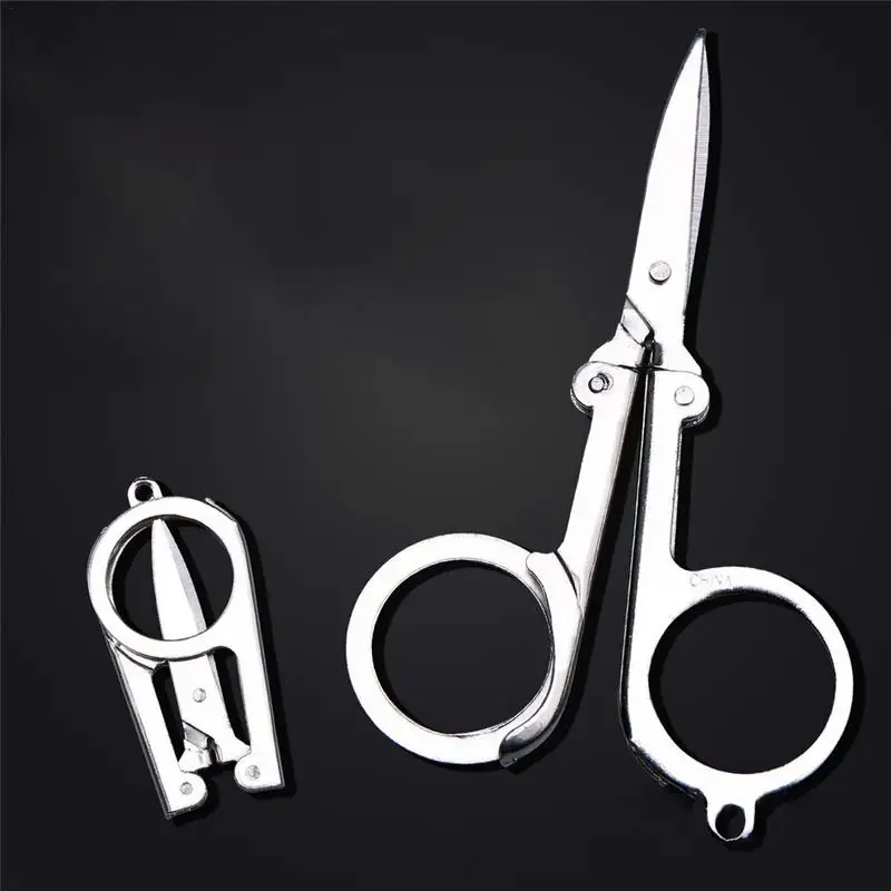 Folding Scissors Pocket Travel Small Cutter Crafts Sharp Blade Emergency Mini Foldable Travel Folding Scissors 301 Medium-Sized