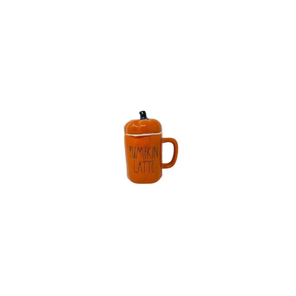 

Rae Dunn Pumpkin Latte Ceramic Coffee, Tea Cup/Mug With Pumpkin Topper/Lid.