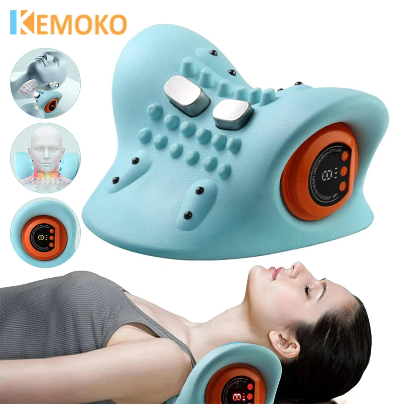 

EMS Electric Neck Massager Infrared Heating Airbag Cervical Traction Vibration Shoulder Cervical Spine Shoulder Support Relax