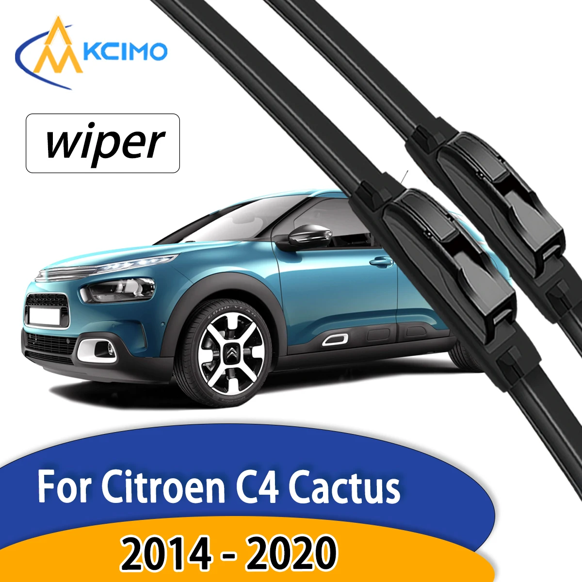 

Wiper Blades For Citroen C4 Cactus 2014-2020 Front Windshield Wiper Hook Soft Rubber Frameless