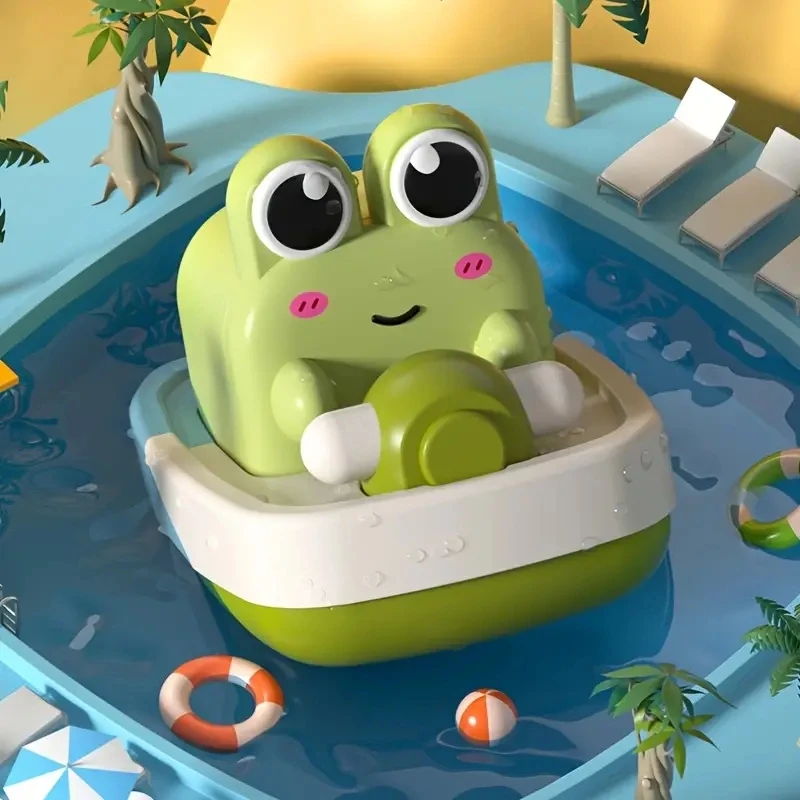 Frog Bath Toy with Clockwork for Kids, Wind-Up Swimming Pool Bathtub Baby Bath Toy, Birthday Gift for Toddlers Kids Infants